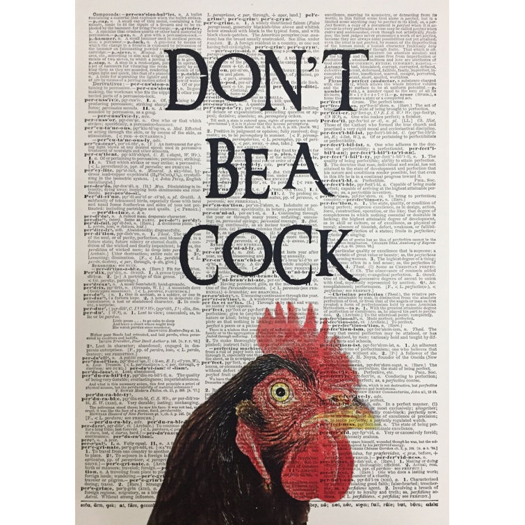 Maturi A3 Funny Chicken Dictionary Wall Art Print Animal Pun Quote